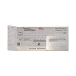 Signature Guide is being used for signing a bank check