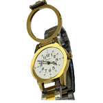 9008 Golden Dial Braille Watch For Lady With Chain Strap@ Saksham