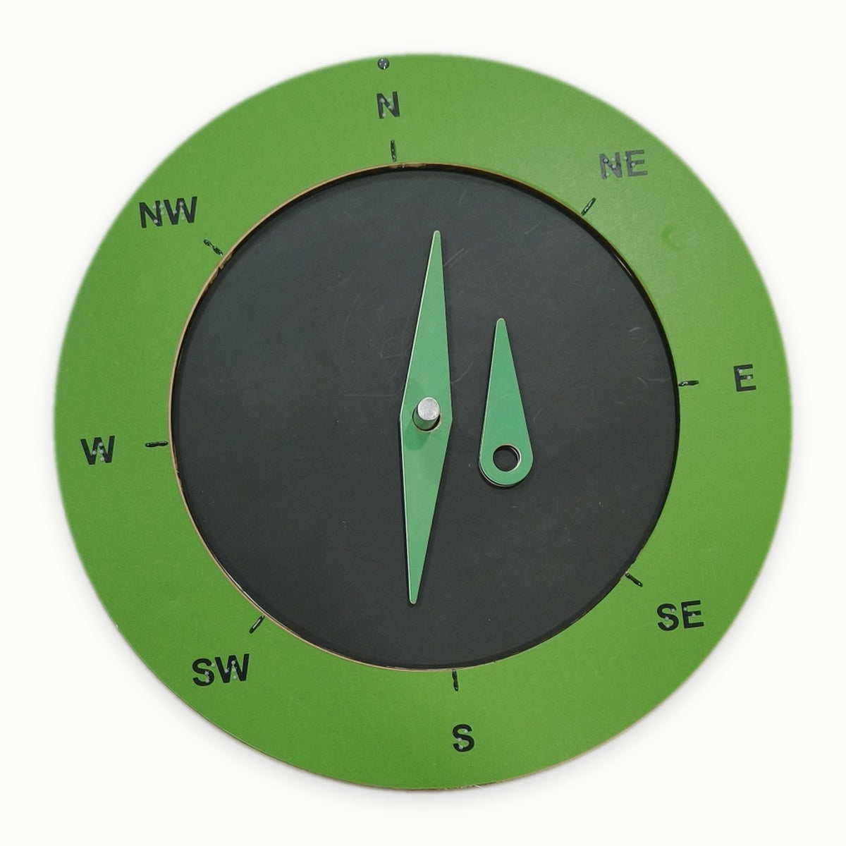 Turn-ado green compass direction ring with N, NE, E, SE, S, SW, W and NW labels and movable green pointers
