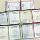 SymSym inclusive STEAM kit activity pouches arranged by number of lines of symmetry and shape complexity