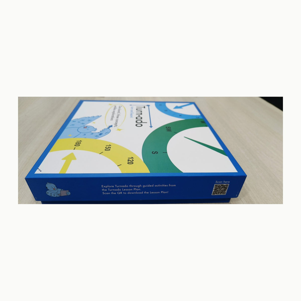 Turn-ado box side with QR code to access guided lesson plan activities