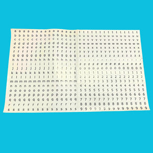 Braille Sticker - Alphabet & Number RLF