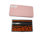 A set of abacus and pink case
