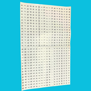 Braille Sticker - Alphabet & Number