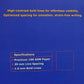 Back cover of Bold Lines Large Print Notepad with 100 GSM paper, 1 mm black ruling and 20 mm line spacing specifications