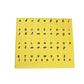 Braille English alphabet chart plastic plate yellow — Worth Trust teaching aid for blind students