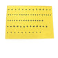 Braille Hindi alphabet chart plastic plate yellow — Worth Trust teaching aid for blind students