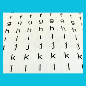Braille Sticker - Alphabet & Number