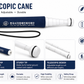 Telescopic Cane, 9 Section Telescopic Cane 128 Cm | Adjustable Mobility Cane with Comfortable Grip