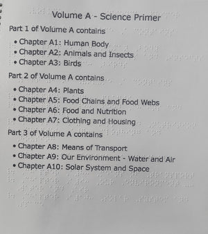 Tactile Science Primer ( Volume A)