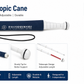 Telescopic White Cane (9 Section, 118 cm) | Adjustable Mobility Cane for Visually Impaired