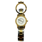 9008 Golden Dial Braille Watch For Lady With Chain Strap@