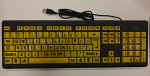 High Contrast Keyboard for Visually Impaired | Large Print USB Keyboard | Comfortable & Easy Typing
