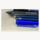 Close-up of two fine writing pen tips and two broader marker-style pen tips from the Bold Lines four-pen set