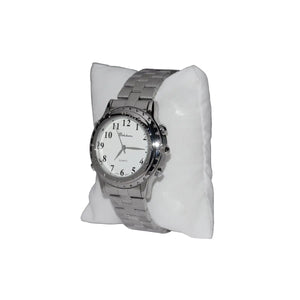 Talking Silver Wrist Watch With Metal Strap From Saksham Saksham