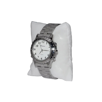 Talking Silver Wrist Watch With Metal Strap From Saksham Saksham