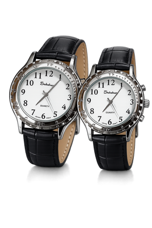 Talking Silver Wrist Watch With Leather Strap — For Blind & Visually Impaired | Saksham